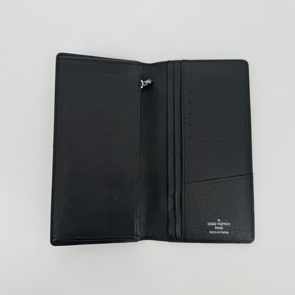 Louis Vuitton Brazza Wallet Mens Black Damier Graphite Luxury Designer Slim